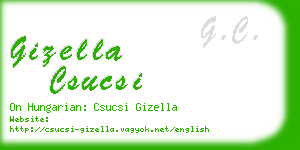 gizella csucsi business card